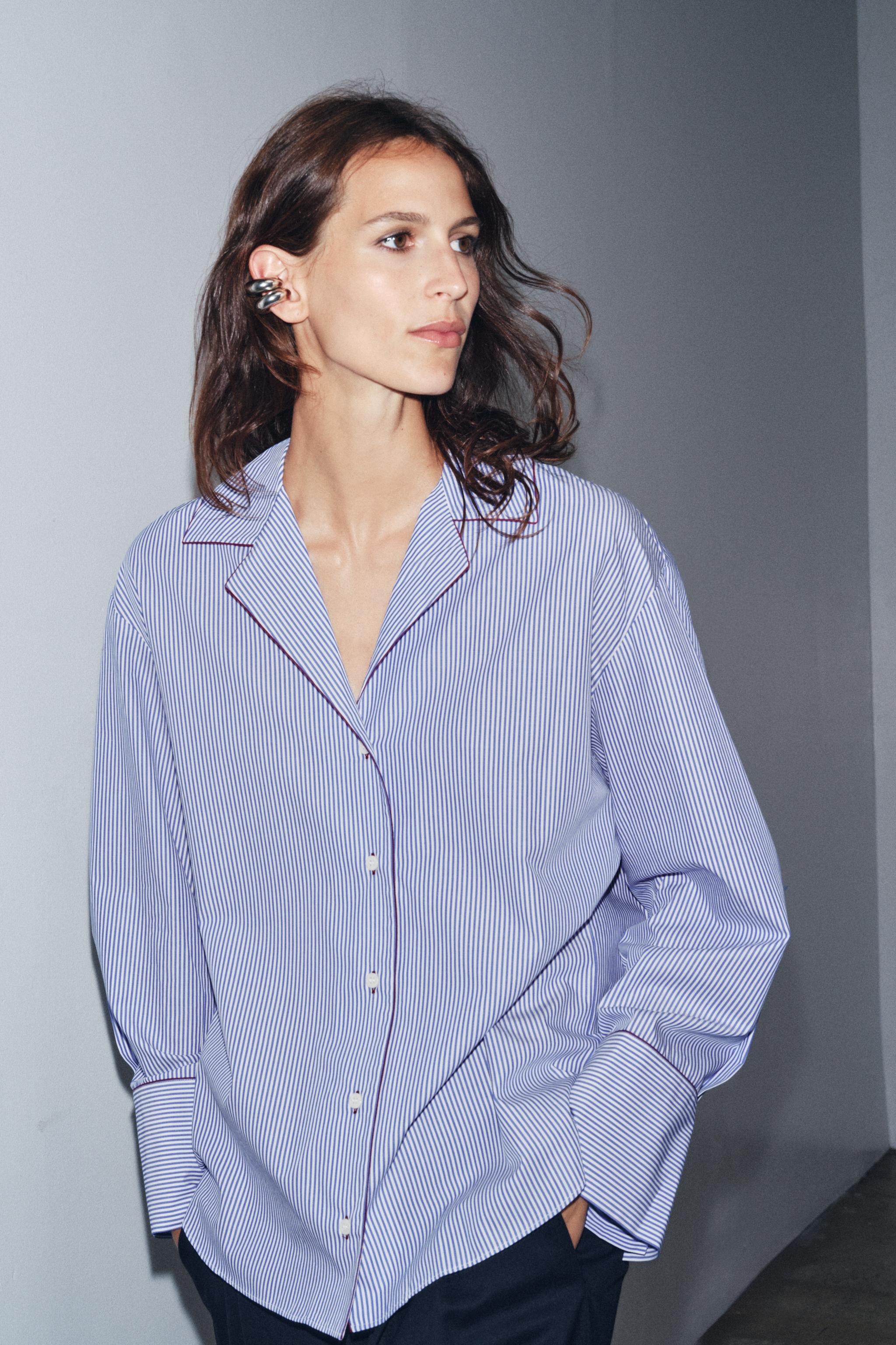 ZW COLLECTION CONTRAST TRIM SHIRT